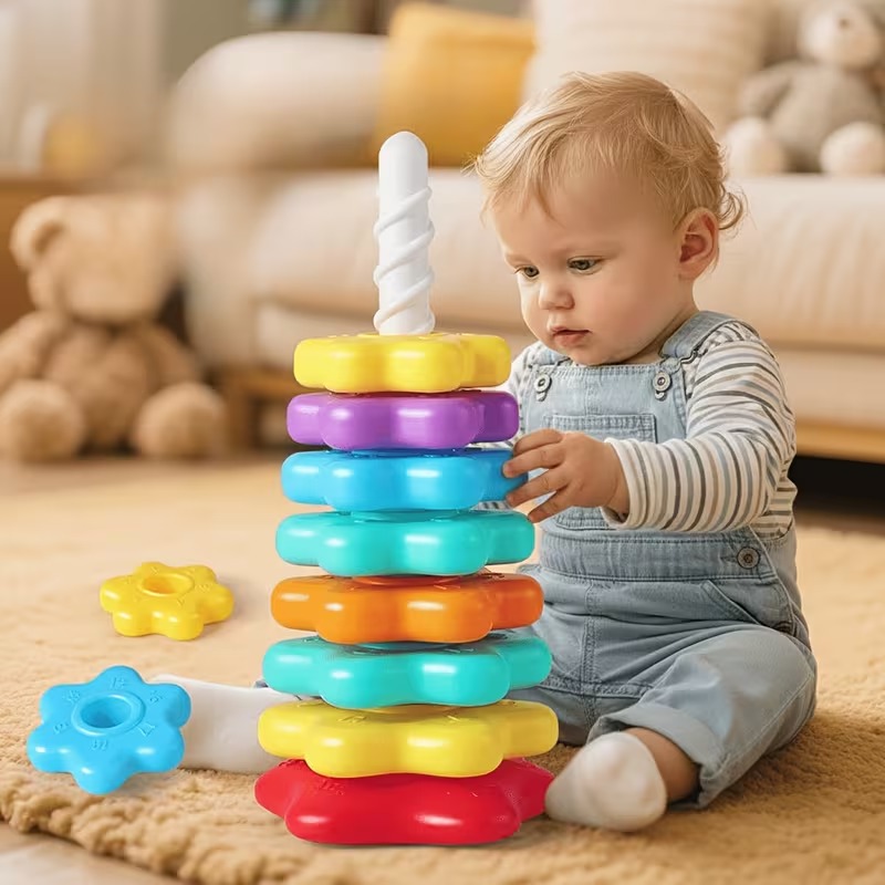 Spinning Stacking Tower Activity Toy